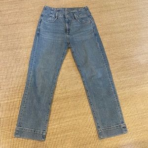Ann Taylor Denim Jeans The East Fit Capri High Waist medium blue size 00P